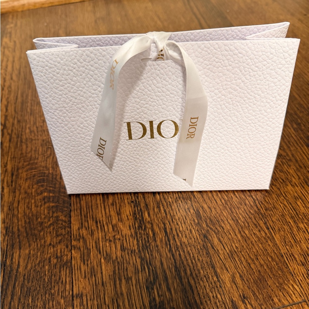 Dior Luxury Shopping Bag – White w/ Ribbon (Empty)